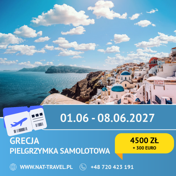 Grecja śladami Świętego Pawła SAMOLOT 01.06.2027-08.06.2027 z wypoczynkiem nad morzem 8 Dni